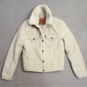 Levi's Cream Sherpa Trucker style Jacket
